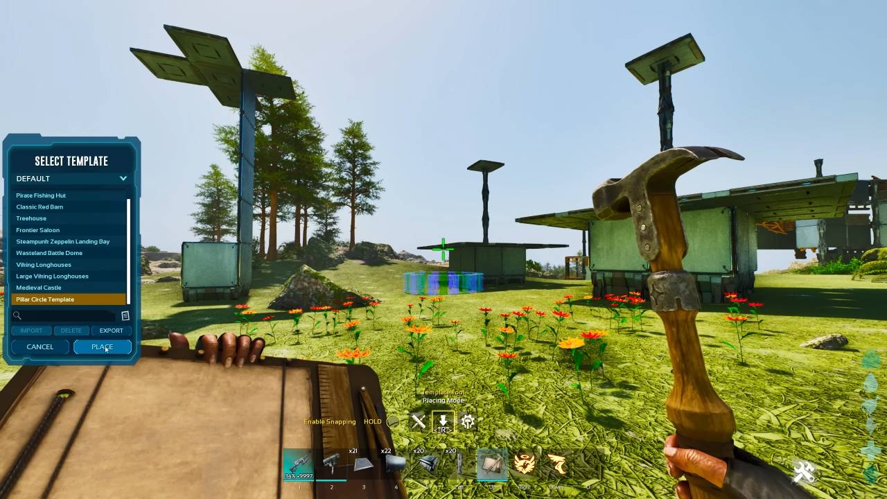 ARK Survival Ascended, PC, Gameplay, How To Use Template Hammer & Build Mode, Screenshot, NoobFeed
